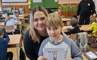 Tűzvédelmi oktatás diákoknak.