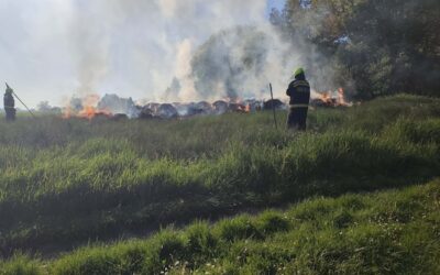 Részvétel szabadtéri tűzeset felszámolásában.